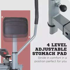 HOMCOM Air Walker Glider, Cross Trainer Fitness Machine, with LCD, for Home Gym, Grey - 6