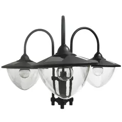 Outsunny 189cm 3-head Solar Lamp Post, Street Light with Planter, Automatic-on, 6 Hour Max Outdoor Ready LED Lighting, Black - 9