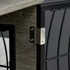 PawHut Indoor Dog Crate Furniture End Table w/ Plush Washable Cushion, Lockable Door, for Medium Dogs - 9