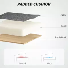 HOMCOM Six-Point Office Massage Chair, with Heat - Grey - 6