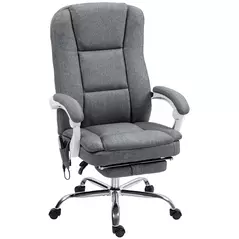 HOMCOM Six-Point Office Massage Chair, with Heat - Grey - 1