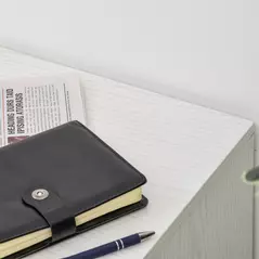 Vinsetto 2-Drawer Locking Office Filing Cabinet w/ 5 Wheels Rolling Storage Hanging A4 Cupboard Home Organisation White Wood Grain - 9