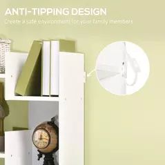 HOMCOM Modern Book Shelf with 11 Open Shelves, 6-Tier Bookcase, Freestanding Shelving Unit for Home Office and Study, White - 6