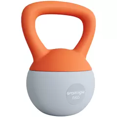 SPORTNOW 6KG Soft Kettlebell with Non-Slip Handle, for Home Gym, Weight Lifting, Strength Training, Orange/Grey - 1