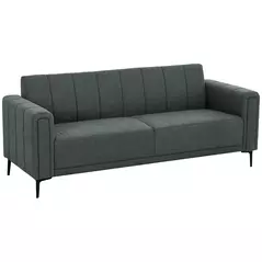 HOMCOM Three-Seater Relaxed Modern Sofa - Grey - 1