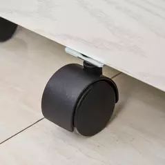 Vinsetto 2-Drawer Locking Office Filing Cabinet w/ 5 Wheels Rolling Storage Hanging A4 Cupboard Home Organisation White Wood Grain - 8