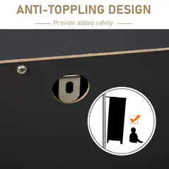 HOMCOM Chest of Drawers, 5 Drawer Storage Cabinet Sideboards with Metal Handles Freestanding Dresser for Bedroom, Living Room - 7