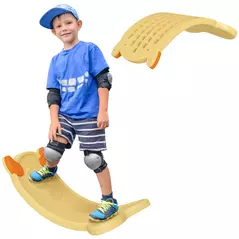 AIYAPLAY Balance Board for Kids Balance Training & Sensory Play, Yellow - 1