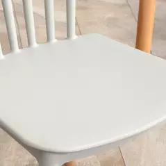 HOMCOM 5 Piece Dining Table Set with Beech Wood Legs, Space Saving Table and 4 Chairs for Small Kitchens, Grey - 8