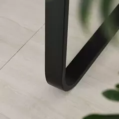 HOMCOM Computer Table, Writing Desk with Steel Frame and Wood Top, Industrial Home Study Table, 115 x 58 x 74.5cm, Rustic Brown and Black - 8