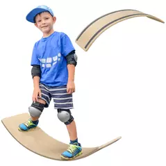 AIYAPLAY Wooden Balance Board for Children 3-8 Years Old, Natural Tone - 1