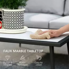 Outsunny 4-Piece Garden Furniture Set with Cushions - Light Grey - 6