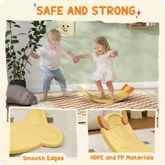AIYAPLAY Balance Board for Kids Balance Training & Sensory Play, Yellow - 7