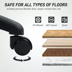 HOMCOM Drafting Chair with Adjustable Armrests, Ergonomic Mesh Office Chair with Lumbar Support, Adjustable Height and Footrest for Standing Desk, Black - 9