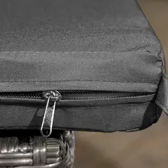 Outsunny Set of Four Armless Rattan Garden Chairs - Dark Grey - 9