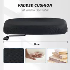 Vinsetto Mesh Back Office Chair, with Flip-Up Arms - Black - 7