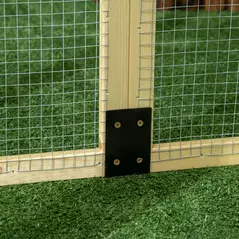 PawHut Large Chicken Run, Wooden Chicken coop, with Combinable Design - Natural Wood Finish - 9
