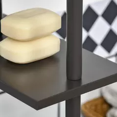 HOMCOM Tall Bathroom Cabinet, Freestanding Bathroom Storage Cabinet with 2-Tier Shelf and Drawers, Narrow Cupboard Storage Unit, Brown - 9