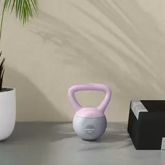 SPORTNOW 4KG Soft Kettlebell, Kettle Bell with Non-Slip Handle for Home Gym, Weight Lifting, Strength Training, Purple/Grey - 7