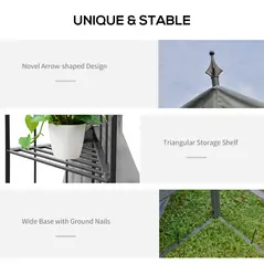 Outsunny 3(M)x3(M) Garden Gazebo Double Top Outdoor Canopy Patio Event Party Wedding Tent Backyard Sun Shade with Netting - Grey - 4