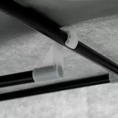 HOMCOM Fabric Wardrobe, Portable Wardrobe, Clothes Storage Unit with 5 Compartments, Hanging Rail and 2 Fabric Drawers, 102 x 42.5 x 162.5cm, Dark Grey - 8