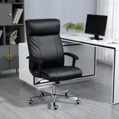 Vinsetto Massage Office Chair, PU Desk Chair with 6 Point Massage, High Back Computer Chair with Metal Legs, Thick Seat, Remote Control and Adjustable Height, Black - 2