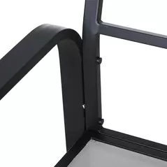 Outsunny 4pcs Garden Sofa Set 2 Single Armchair, 1 Bench & 1 Coffee Table Set Aluminum Frame Patio Furniture with Cushions, Black - 8