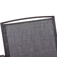 Outsunny Gliding Jack and Jill Seat, with Glass-Top Table - Brown/Grey - 7