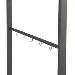 Outsunny 2.2 x 1.5 m BBQ Grill Gazebo Tent, Garden Grill with Metal Frame, Curved Canopy and 10 Hooks, Outdoor Sun Shade, Beige - 7