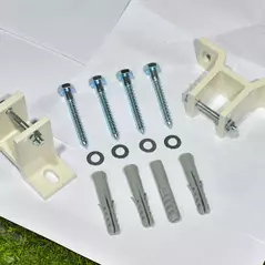 Outsunny Manual Retractable Awning, 3x2.5 m-Blue/White Stripes - 9