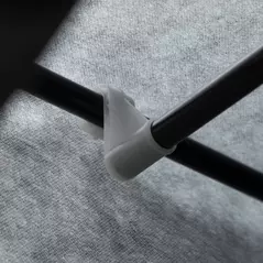 HOMCOM Fabric Wardrobe, with Rails and Shelves - Dark Grey - 9