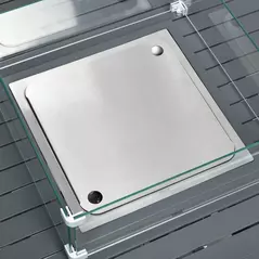 Outsunny 6-Piece Aluminium Garden Furniture Set with Fire Pit Table, Outdoor Dining Sofa Set with Cushions, Loveseats and Footstools, Sectional Corner Conservatory Furniture for Patio, Grey - 8