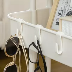 HOMCOM Three-Tier Home Trolley, with Handle and Wheels - White - 8