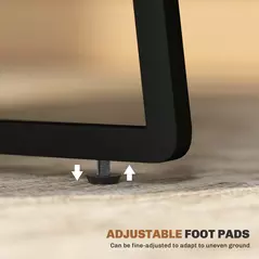 HOMCOM Two-Tier Marble-Effect Coffee Table - White/Black - 6