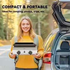 Outsunny Two Burner Portable Gas Grill - 6