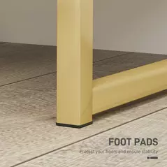 HOMCOM Elegant Two-Drawer Bedside Table - White - 6