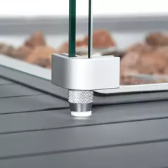 Outsunny 6-Piece Aluminium Garden Furniture Set with Fire Pit Table, Outdoor Dining Sofa Set with Cushions, Loveseats and Footstools, Sectional Corner Conservatory Furniture for Patio, Grey - 9