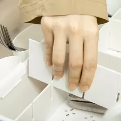 HOMCOM Three-Tier Home Trolley, with Handle and Wheels - White - 9