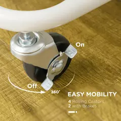 HOMCOM Three-Tier Home Trolley, with Handle and Wheels - White - 5