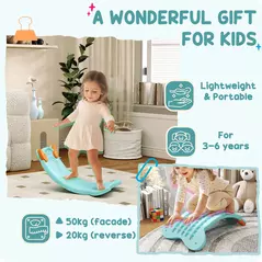 AIYAPLAY Balance Board for Kids Balance Training & Sensory Play, Light Blue - 6