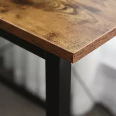 HOMCOM L-Shaped Desk, Gaming Desk, 150 x 150 x 75 cm, Corner Computer Desk for Study, Home Office, Bedroom, Rustic Brown - 9