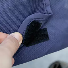 PawHut Dog Pram Dog Stroller 4 Wheels Pet Pushchair with Rolling Door, Cushion, Safety Leashes, for Small and Medium Breeds, Dark Blue - 8