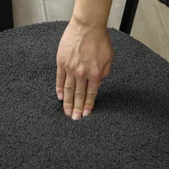 HOMCOM Set of Four Boucle Dining Chairs - Black - 8