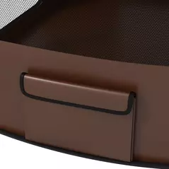 PawHut Foldable Dog Pen with Storage Bag for Indoor/Outdoor Use, Portable Pet playpen, with Ground Stakes - Brown - 8