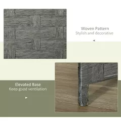 HOMCOM 4-Panel Room Dividers, Wave Fibre Freestanding Folding Privacy Screen Panels, Partition Wall Divider for Indoor Bedroom Office, 170 cm, Grey - 6