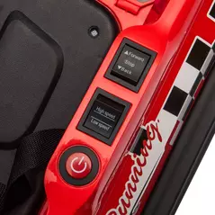 HOMCOM 6V Electric Kids Bumper Car, 6V Spin Waltz Car, with Music, Horn, Lights - Red - 9