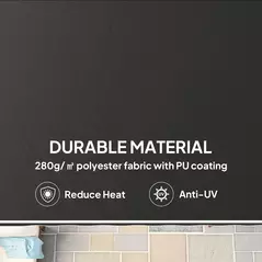 Outsunny Garden Retractable Awning - Black - 4