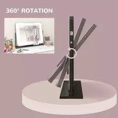 HOMCOM LED Light Tabletop Makeup Mirror, with Adjustable Settings - 9