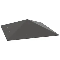 Outsunny 3 x 3(m) Gazebo Canopy Replacement Cover, Garden Gazebo Roof Replacement with Drain Holes, Water Resistant PVC Coating, 370g/㎡, UPF30+, TOP COVER ONLY, Grey - 1