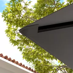 Outsunny 3 x 3(m) Gazebo Canopy Replacement Cover, Garden Gazebo Roof Replacement with Drain Holes, Water Resistant PVC Coating, 370g/㎡, UPF30+, TOP COVER ONLY, Grey - 8